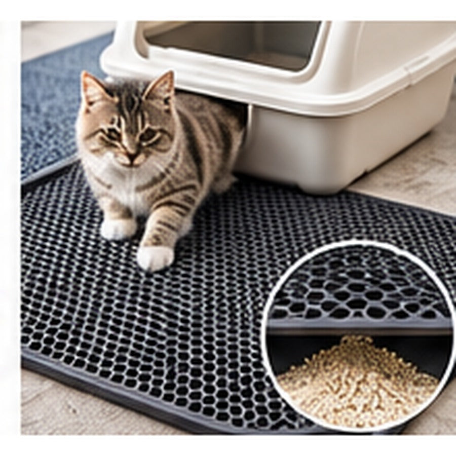 Original supplier image of the honeycomb cat litter-trapping mat