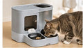 Cat feeder and water bowl set