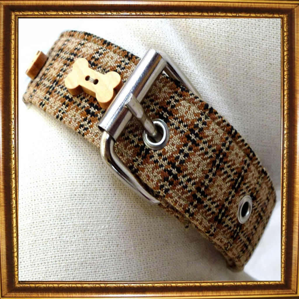 Prediletto Tweed Dog Collar and Lead Set